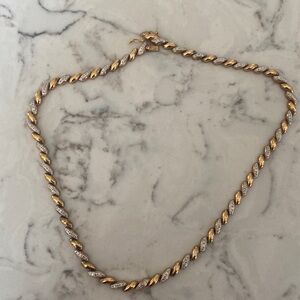 925 silver and gold beautiful and heavy chain.